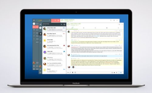 Vmoso application on laptop